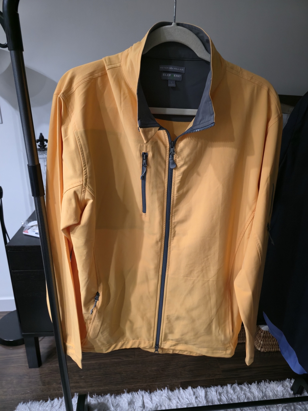 Peter Millar Men's Yellow Zip-Front Lightweight Jacket